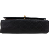 Chanel Quilted Lambskin 24K Gold Medium Double Flap Crossbody Bag