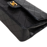 Chanel Quilted Lambskin 24K Gold Medium Double Flap Crossbody Bag