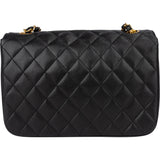 Chanel Quilted Lambskin 24K Gold Single Flap Crossbody Bag