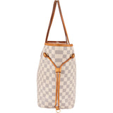 Louis Vuitton Monogram Damier Azur Canvas Neverfull MM Shoulder Bag - vintageandkickz