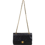 Chanel Quilted Lambskin 24K Gold Medium Double Flap Crossbody Bag