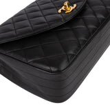 Chanel Quilted Lambskin 24K Gold Single Flap Crossbody Bag