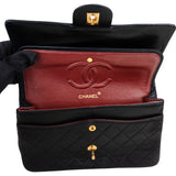 Chanel Quilted Lambskin 24K Gold Medium Double Flap Crossbody Bag