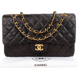 Chanel Quilted Lambskin 24K Gold Medium Double Flap Crossbody Bag