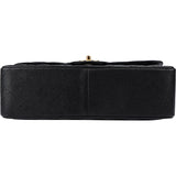 Chanel Quilted Caviar Leather Jumbo Double Flap Crossbody Bag