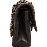 Chanel Quilted Lambskin 24K Gold Medium Double Flap Crossbody Bag