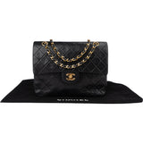 Chanel Quilted Lambskin 24K Gold Double Flap Shoulder Bag Bag