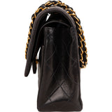 Chanel Quilted Lambskin 24K Gold Medium Double Flap Crossbody Bag