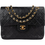 Chanel Quilted Lambskin 24K Gold Double Flap Shoulder Bag Bag