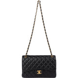 Chanel Quilted Caviar Leather Jumbo Double Flap Crossbody Bag