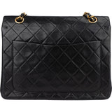 Chanel Quilted Lambskin 24K Gold Double Flap Shoulder Bag Bag