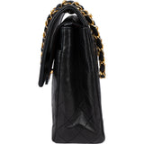 Chanel Quilted Lambskin 24K Gold Double Flap Shoulder Bag Bag