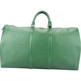 Louis Vuitton Vert Epi Leather Keepall 55