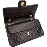 Chanel Quilted Lambskin 24K Gold Medium Double Flap Crossbody Bag