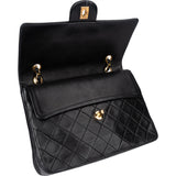 Chanel Quilted Lambskin 24K Gold Double Flap Shoulder Bag Bag