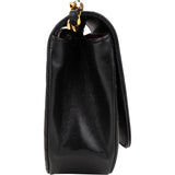 Chanel Quilted Lambskin 24K Gold Halfmoon Single Flap Shoulder Bag