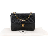 Chanel Quilted Lambskin 24K Gold Single Flap Crossbody Bag
