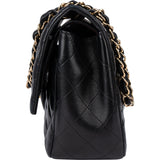 Chanel Quilted Lambskin 24K Gold Jumbo Double Flap Crossbody Bag