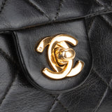 Chanel Quilted Lambskin 24K Gold Single Flap Crossbody Bag