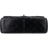 Chanel Quilted Lambskin 24K Gold Jumbo Double Flap Crossbody Bag