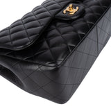 Chanel Quilted Lambskin 24K Gold Jumbo Double Flap Crossbody Bag