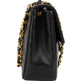 Chanel Quilted Lambskin 24K Gold Single Flap Crossbody Bag