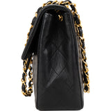 Chanel Quilted Lambskin 24K Gold Single Flap Crossbody Bag