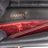 Chanel Quilted Lambskin 24K Gold Halfmoon Double Flap Crossbody Bag