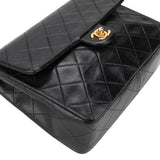 Chanel Quilted Lambskin 24K Gold Single Flap Crossbody Bag