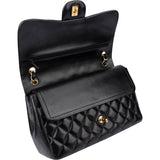 Chanel Quilted Lambskin 24K Gold Jumbo Double Flap Crossbody Bag