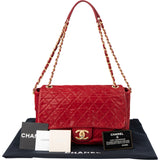 Chanel Quilted Iridescent Calfskin Single Flap Shoulder Bag