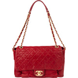 Chanel Quilted Iridescent Calfskin Single Flap Shoulder Bag