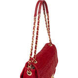 Chanel Quilted Iridescent Calfskin Single Flap Shoulder Bag