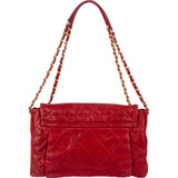 Chanel Quilted Iridescent Calfskin Single Flap Shoulder Bag
