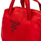 Prada Red Nylon Pailetten Handbag