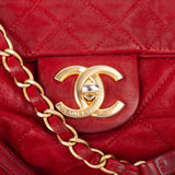 Chanel Quilted Iridescent Calfskin Single Flap Shoulder Bag