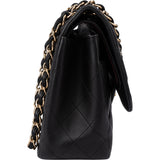 Chanel Quilted Lambskin Jumbo Double Flap Crossbody Bag