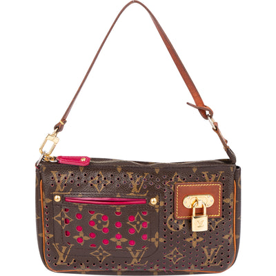 Louis Vuitton Limited Perforated Monogram Pochette Accessoire Handbag