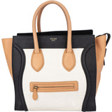 Celine Tricolor Leather Luggage Handbag