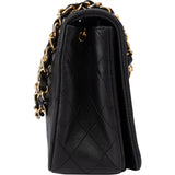 Chanel Quilted Lambskin 24K Gold Single Flap Crossbody Bag
