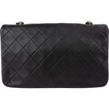Chanel Quilted Lambskin 24K Gold Single Flap Crossbody Bag