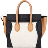 Celine Tricolor Leather Luggage Handbag