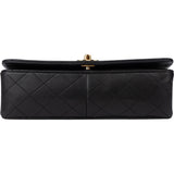 Chanel Quilted Lambskin 24K Gold Single Flap Crossbody Bag