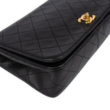 Chanel Quilted Lambskin 24K Gold Single Flap Crossbody Bag