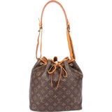 Louis Vuitton Canvas Monogram Sac Noe Petit Shoulder Bag