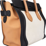 Celine Tricolor Leather Luggage Handbag