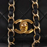Chanel Quilted Lambskin 24K Gold Single Flap Crossbody Bag