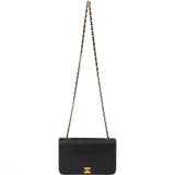 Chanel Quilted Lambskin 24K Gold Single Flap Crossbody Bag