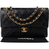 Chanel Quilted Lambskin 24K Gold Medium Double Flap Shoulder Bag