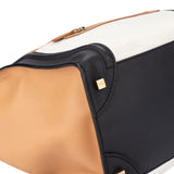 Celine Tricolor Leather Luggage Handbag